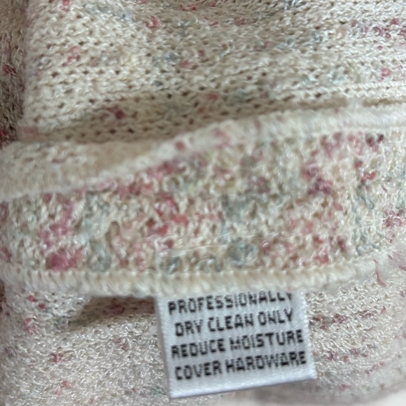 St. John Collection Cream Mauve and Gray Scheme Zip Up Jacket - Sz 14 - Picture 9 of 9